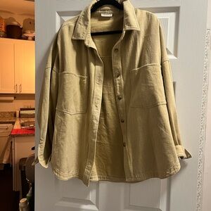 Beige Button-Up Jacket